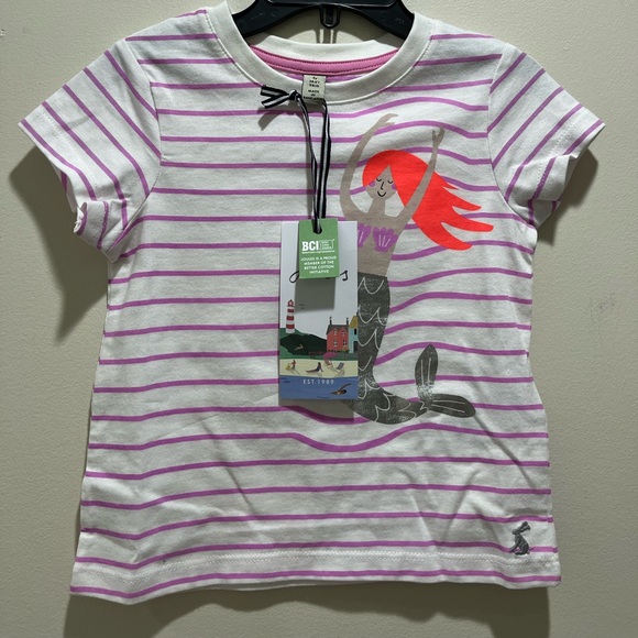 Joules Girls’ Pixie Pink Mermaid Short Sleeve Tee Size 3 y NEW with Tags - Picture 4 of 10